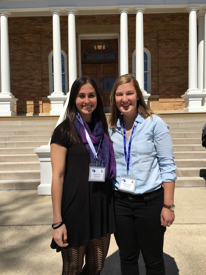 K Psychology students Christina Dandar (K ’18) and Mackenzie Norman (K ’17) who presented research at the annual Michigan Undergraduate Psychology Research Conference held Saturday, April 8, 2017 at Hillsdale College.