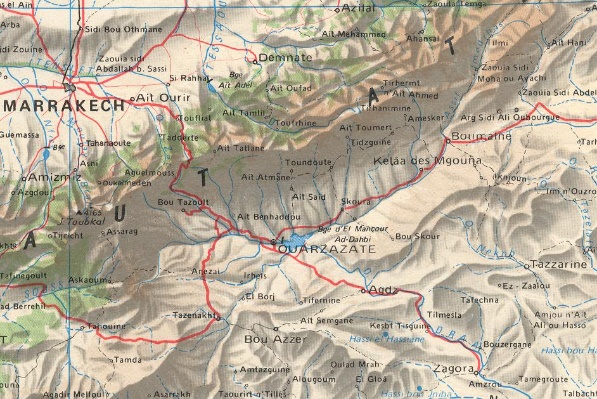 Dades Valley region map